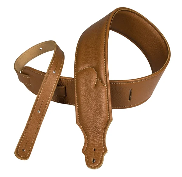 Padded Glove Caramel Guitar Strap
